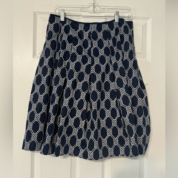 Blue and white Nautical skirt with side zipper. Like new condition - Picture 1 of 2